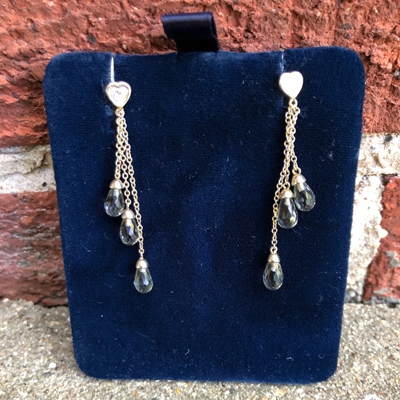 Jewelry - ❤️Diamond heart earrings